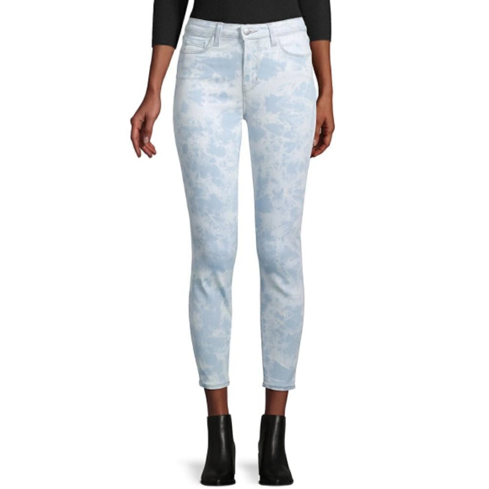 L'AGENCE Margot Tie-Dye High-Rise Skinny Jeans, Abyss
